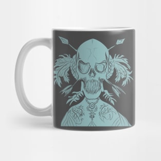 Indian skull green Mug